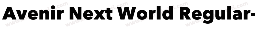 Avenir Next World Regular字体转换